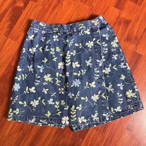 Vintage Denim High-Wasted Skort